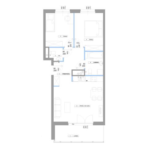 Plan 3 pok. 63m²