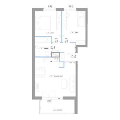Plan 3 pok. 60m²