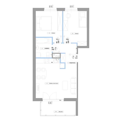 Plan 3 pok. 60m²