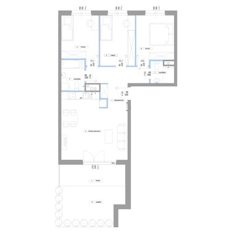 Plan 4 pok. 80m²