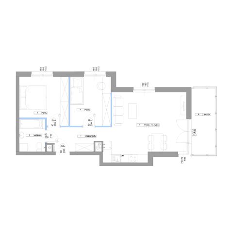 Plan 3 pok. 61m²