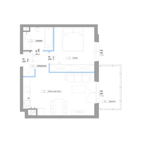 Plan 2 pok. 41m²