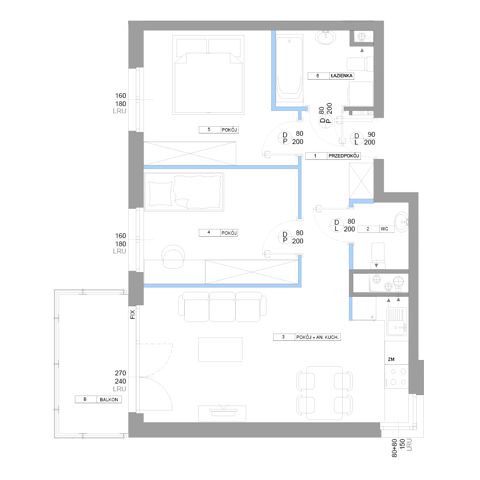 Plan 3 pok. 58m²