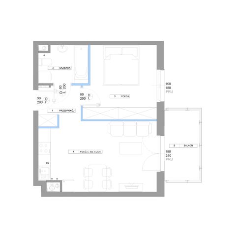 Plan 2 pok. 41m²
