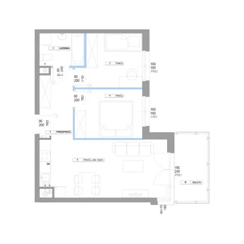 Plan 3 pok. 50m²