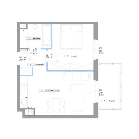 Plan 2 pok. 41m²