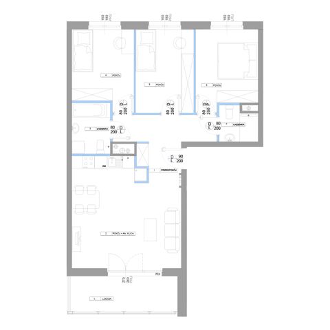 Plan 4 pok. 80m²