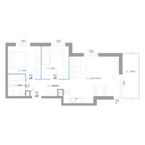Plan 3 pok. 61m²