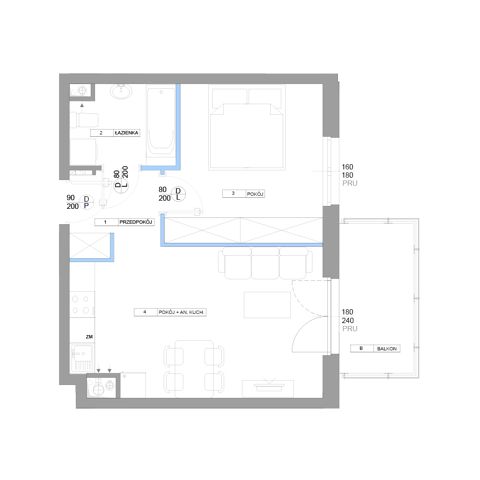 Plan 2 pok. 41m²