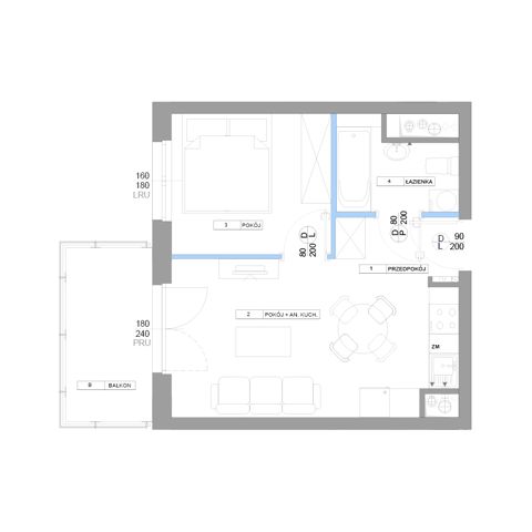 Plan 2 pok. 33m²