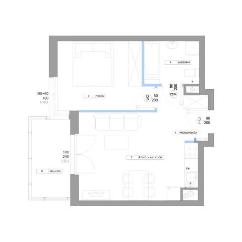Plan 2 pok. 40m²