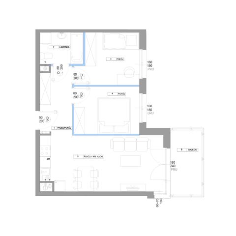 Plan 3 pok. 50m²
