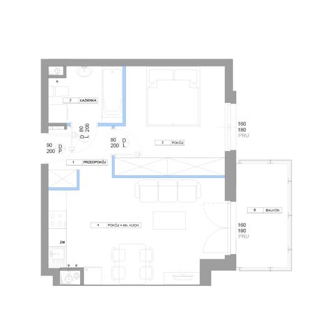 Plan 2 pok. 41m²