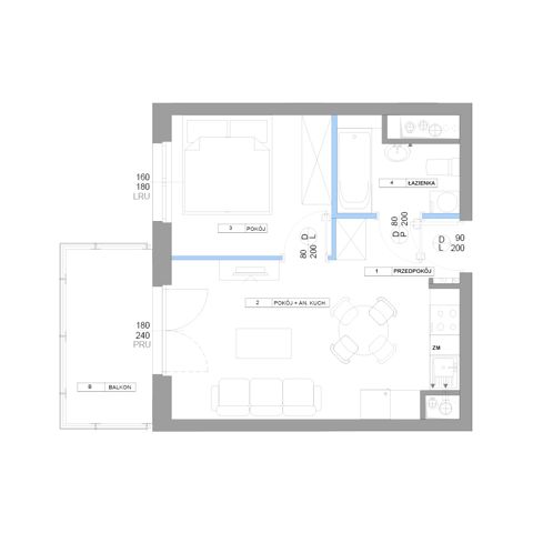 Plan 2 pok. 33m²
