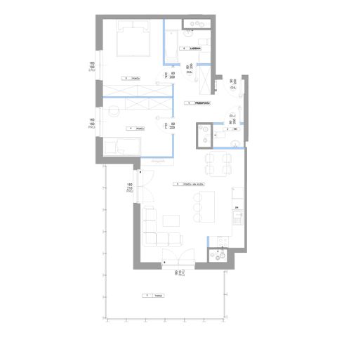 Plan 3 pok. 75m²