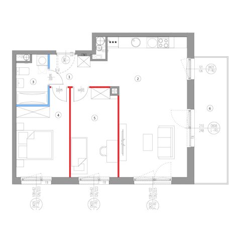 Plan 3 pok. 64m²