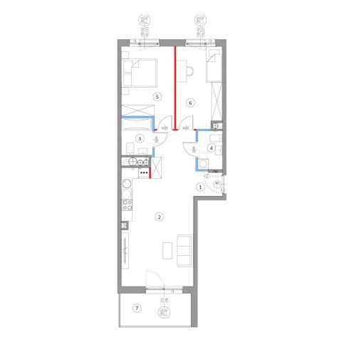 Plan 3 pok. 64m²