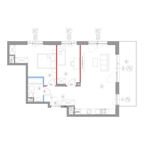 Plan 3 pok. 65m²