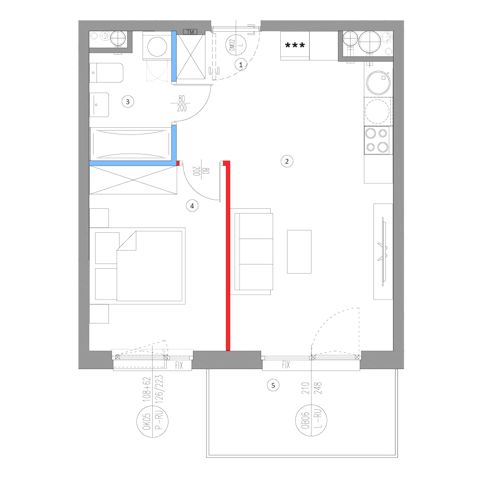 Plan 2 pok. 40m²