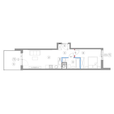Plan 2 pok. 42m²