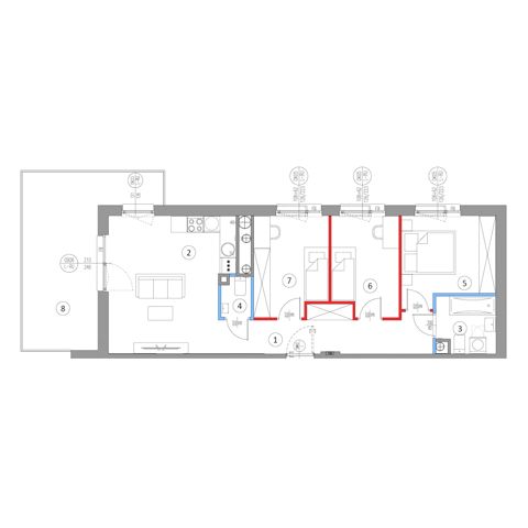 Plan 4 pok. 68m²