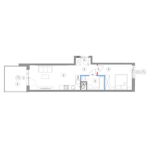 Plan 2 pok. 42m²