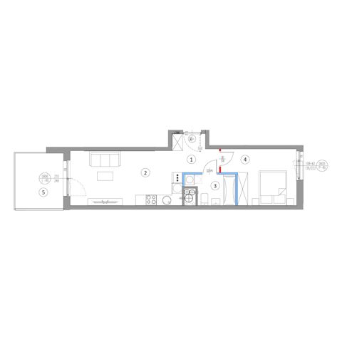 Plan 2 pok. 42m²