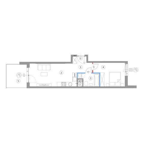 Plan 2 pok. 42m²