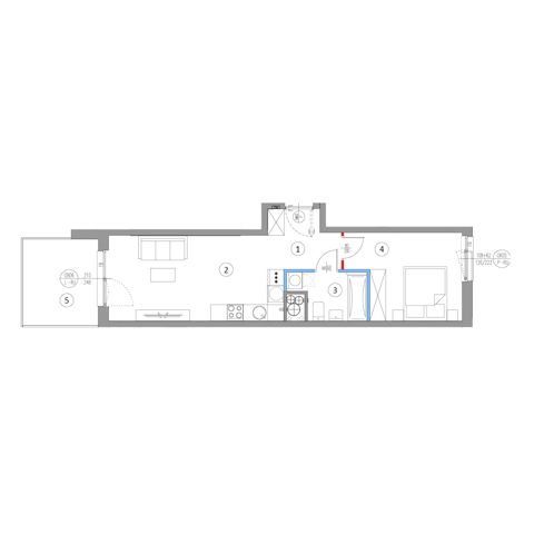 Plan 2 pok. 42m²