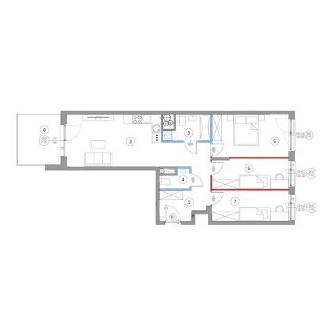 Plan 4 pok. 72m²