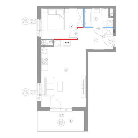 Plan 2 pok. 45m²