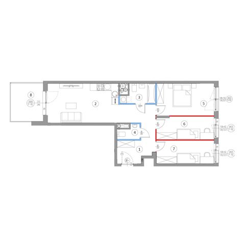 Plan 4 pok. 72m²