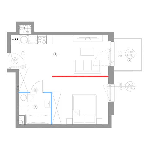 Plan 2 pok. 36m²