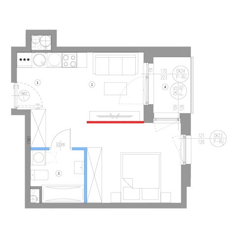 Plan 2 pok. 36m²