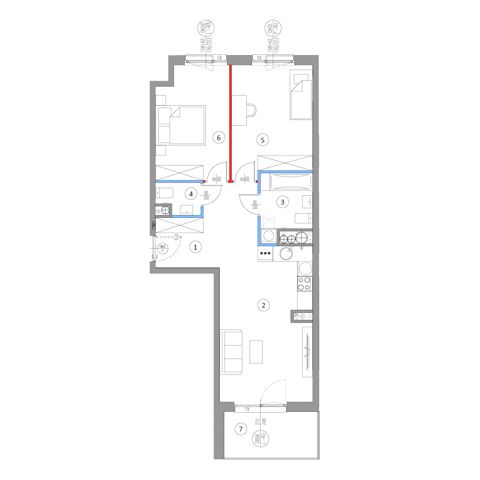 Plan 3 pok. 66m²