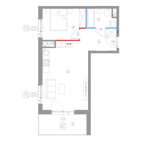 Plan 2 pok. 45m²