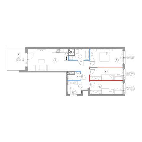 Plan 4 pok. 72m²