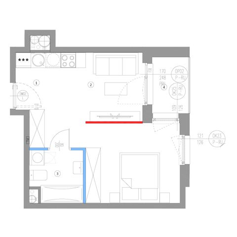 Plan 2 pok. 36m²