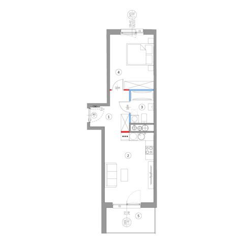 Plan 2 pok. 42m²