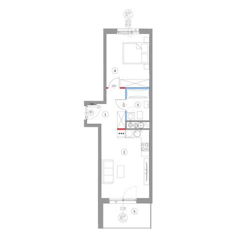 Plan 2 pok. 42m²