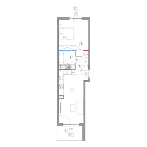 Plan 2 pok. 46m²