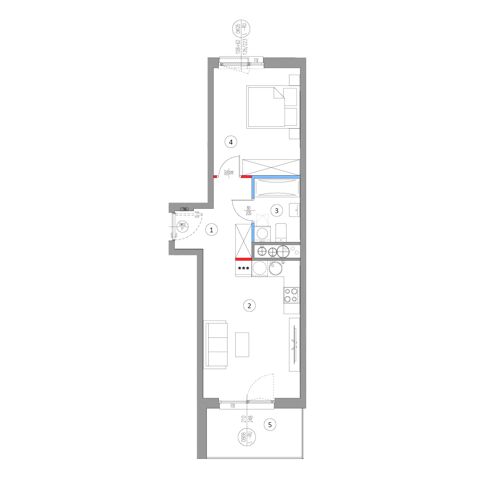 Plan 2 pok. 42m²