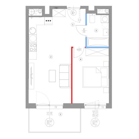 Plan 2 pok. 41m²