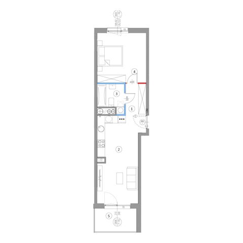 Plan 2 pok. 46m²