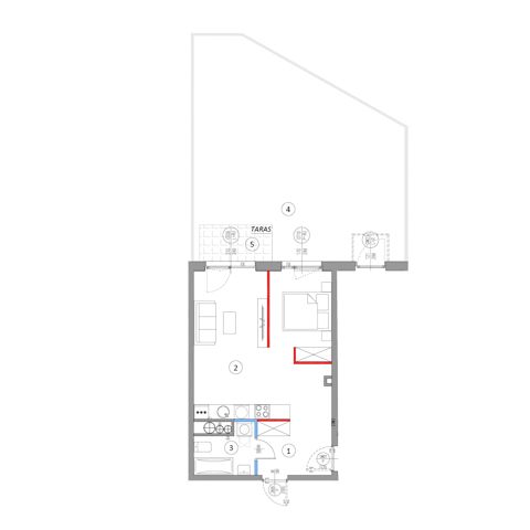 Plan 2 pok. 45m²
