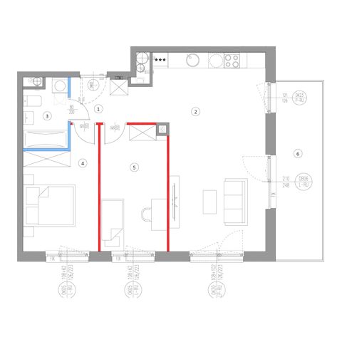 Plan 3 pok. 64m²