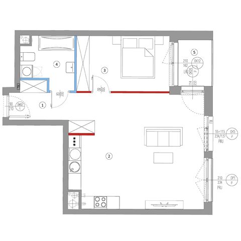 Plan 2 pok. 56m²