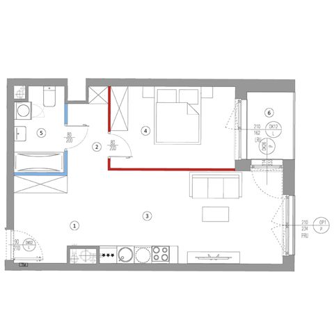 Plan 2 pok. 49m²
