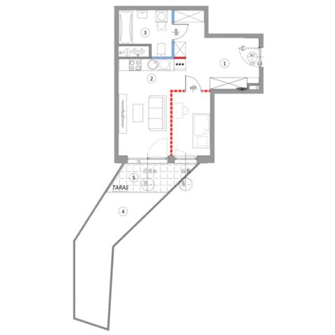 Plan 1 pok. 39m²