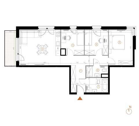 Plan 4 pok. 77m²